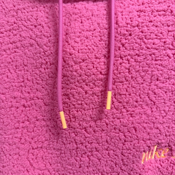 NWT Nike Thermafit fleece hoodie, Hot pink/orange trim, XS - Picture 4 of 8